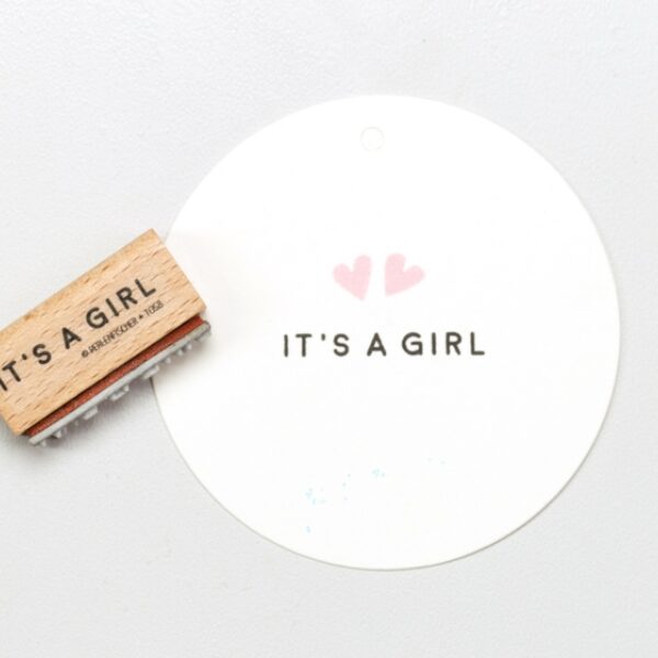 T058 its a girl perlenfischer stempel 01 Erdbeerpunkt Online Shop Schweiz