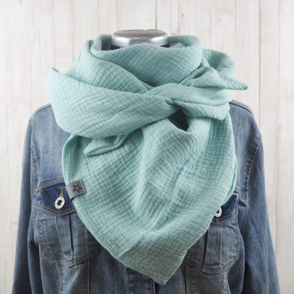 Tuch dreieckstuch musselin damen schal mint xxl tuch aus Erdbeerpunkt Online Shop Schweiz
