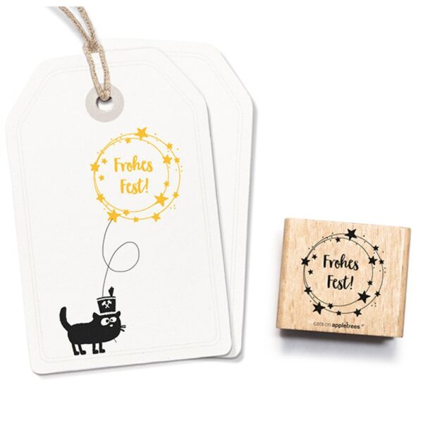 Typostempel frohes fest 3 sternenkranz Erdbeerpunkt Online Shop Schweiz